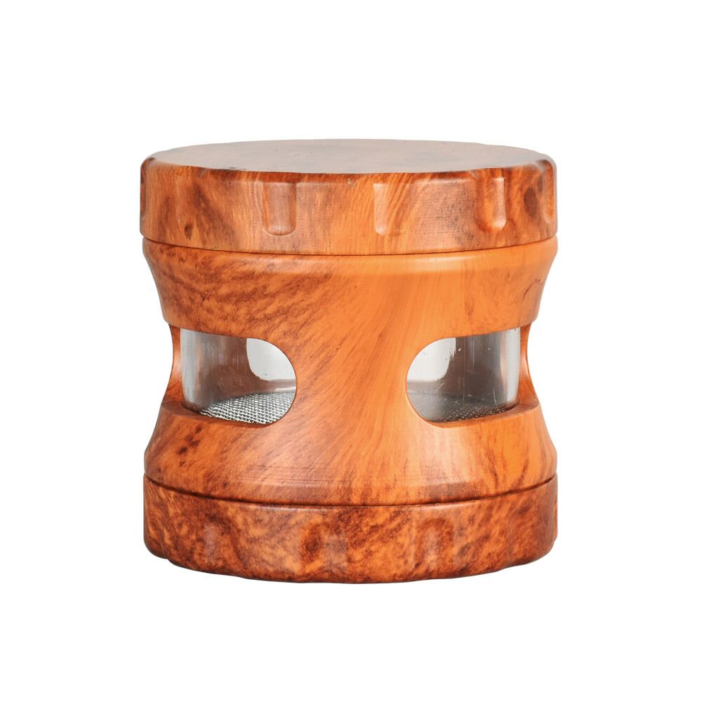 Resin Faux Wood Grinder w/ View Window - Image 1