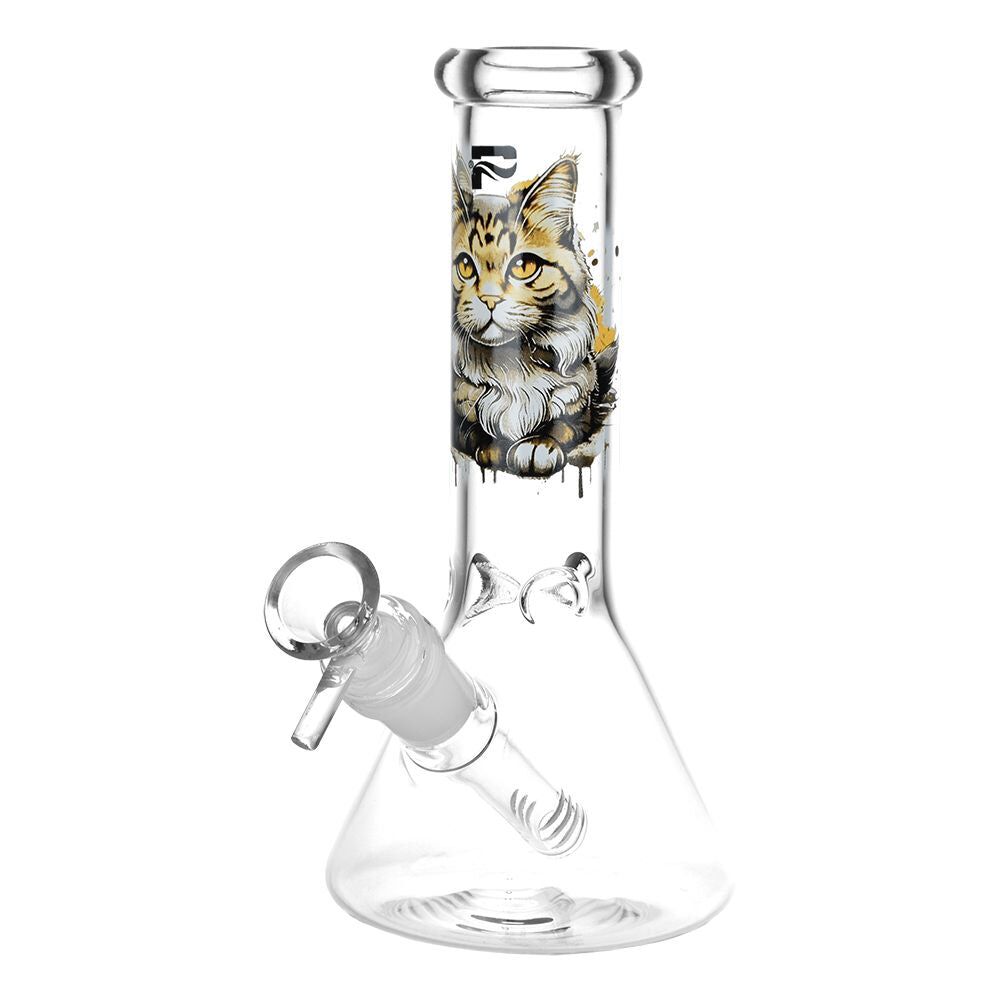 Pulsar Majestic Cat Glass Water Pipe - 7.75" / 14mm F - Image 1