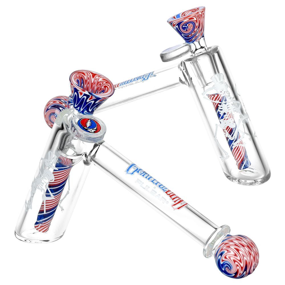 795cef31-a02f-458d-8447-43d44766d832.jpg Grateful Dead x Pulsar Wig Wag Hammer Bubbler - 6.25" / 14mm F - Image 1