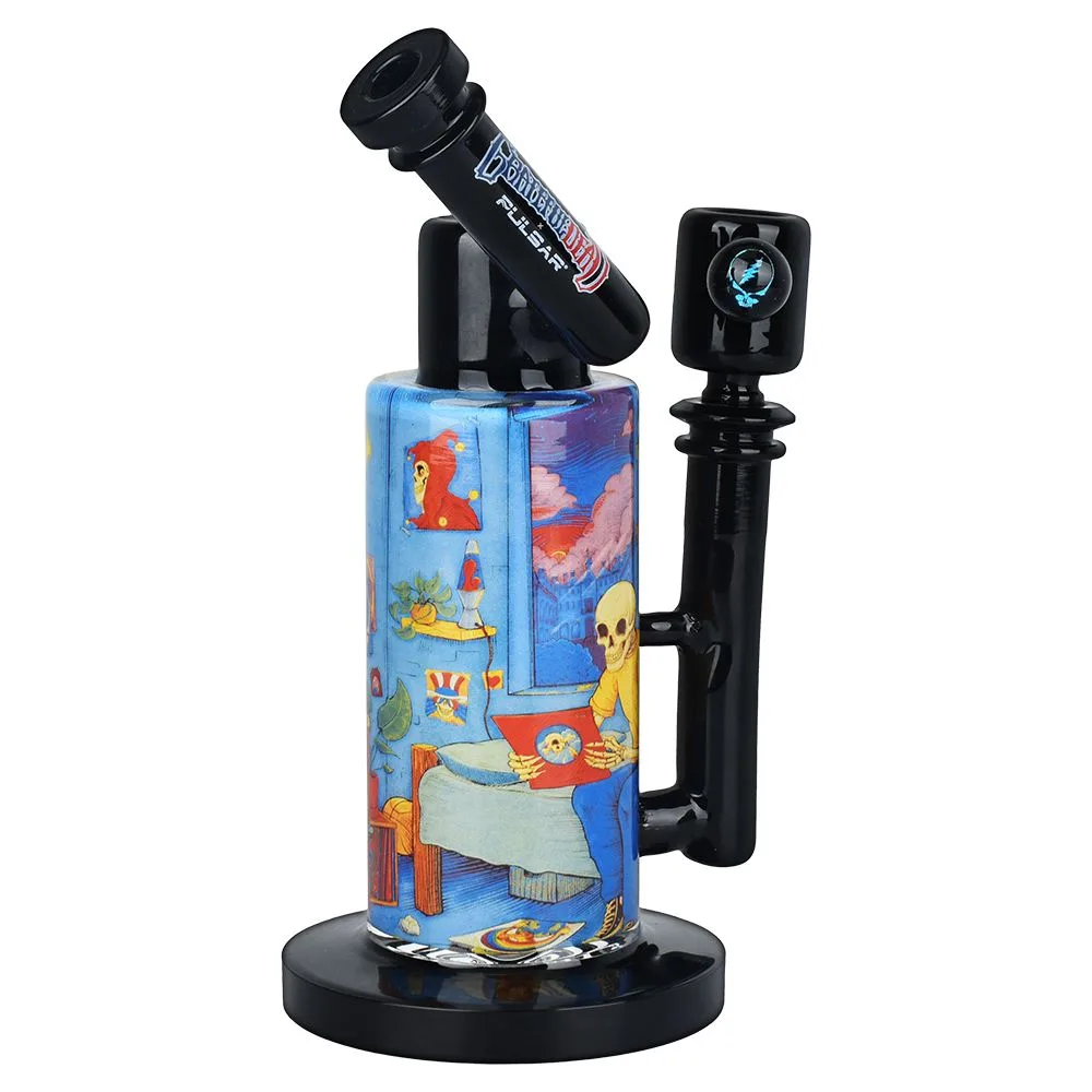 Grateful Dead x Pulsar Inside Print Water Pipe - 8.5" / 14mm F / Deadhead Dorm - Image 1