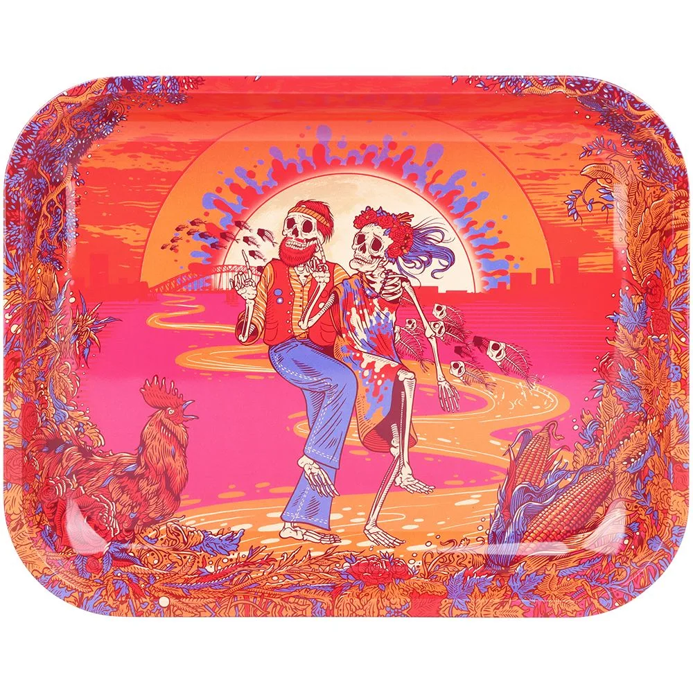 Grateful Dead x Pulsar Large Metal Rolling Tray - Sunset Dance / 13"x11" - Image 1