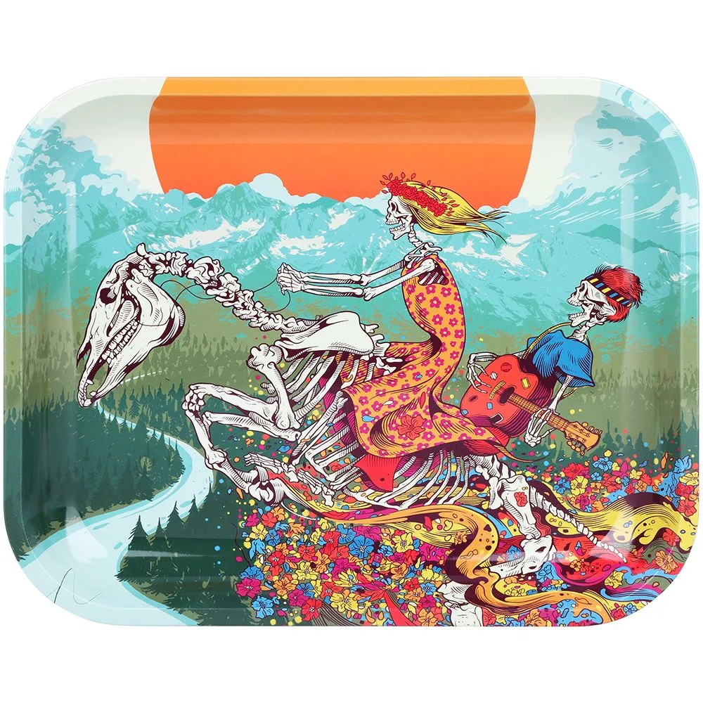 8ba51f52-af31-4a42-9507-2bbffaa27069.jpg Grateful Dead x Pulsar Large Metal Rolling Tray - Dead Horse / 13"x11" - Image 1