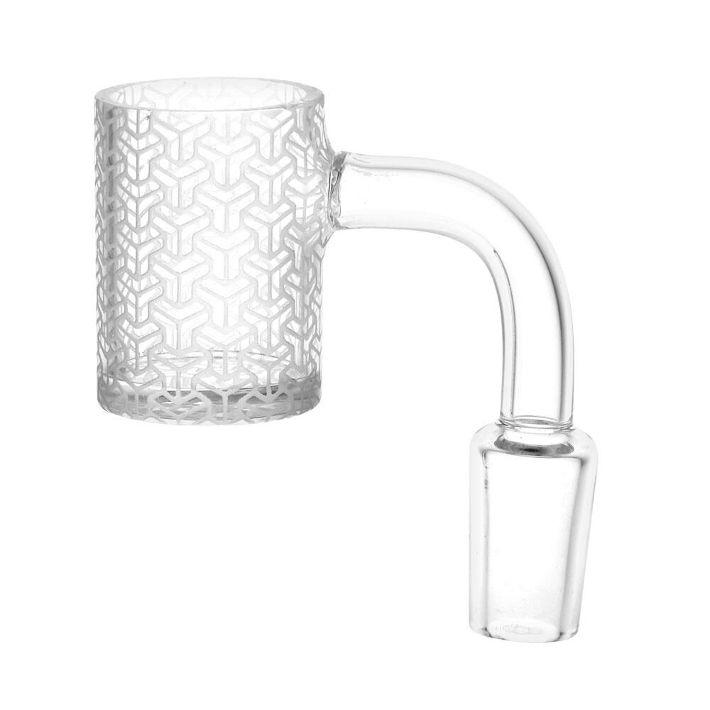 084c80b9-3069-421d-9bef-ba360b8a968e.jpg Cube Stack Tessellation Etched Quartz Banger - Image 1
