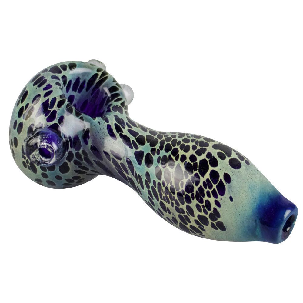 Color Spotted Glass Hand Pipe - Image 1