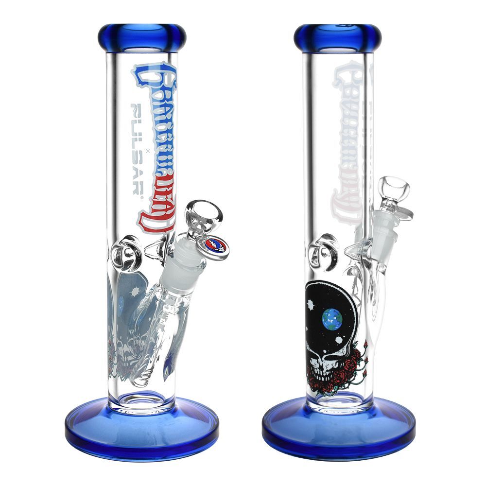 Grateful Dead x Pulsar Straight Tube Glass Bong - 11.75" / 14mm F - Image 1
